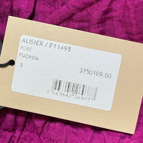 New Frnch Paris Alisier Halter Maxi Dress Fuchsia S Small Pink - Picture 6 of 9